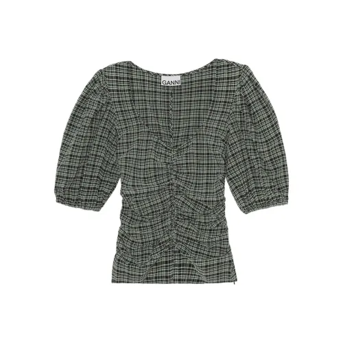 GANNI Shirts Women's Blue