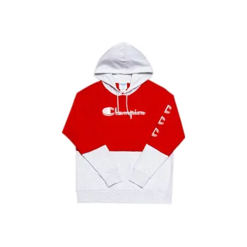 Champion Hooded Loose Fit Regular Sweatshirt Women's Red White