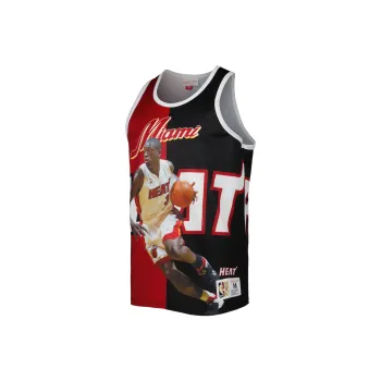 NBA x Mitchell & Ness Miami Heat Dwyane Wade Basketball Jerseys Men's Black/Red