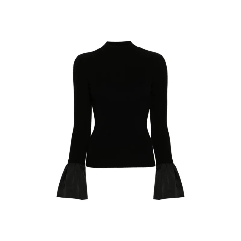 Twinset High-Neck Flared Cuffs Sweater-0