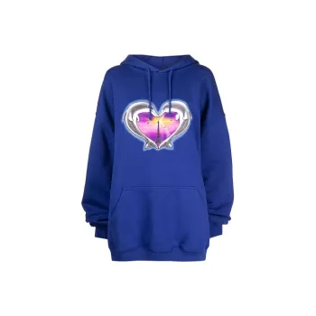 Vetements Dolphins Heart Logo Hoodie 'Royal Blue'