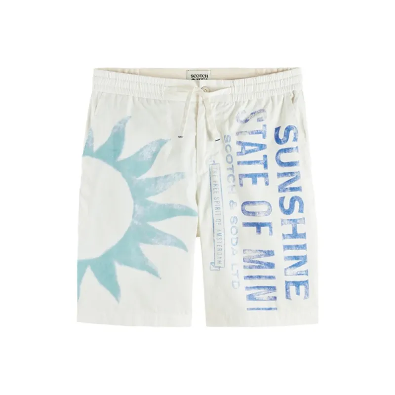 Scotch&Soda Casual Shorts Men's White Print-0