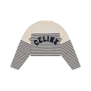 CELINE SS22 Striped Knit Cotton Sweater