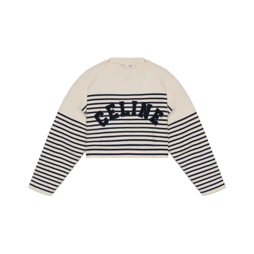 CELINE SS22 Striped Knit Cotton Sweater
