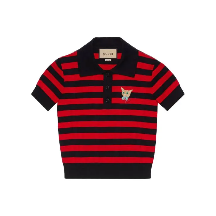 GUCCI Polo Shirts Women's Red-0