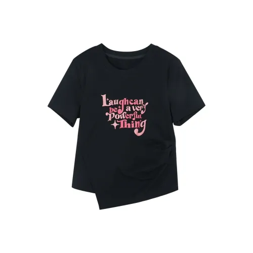 3COLOUR Set in Sleeve T Shirt Women's Black