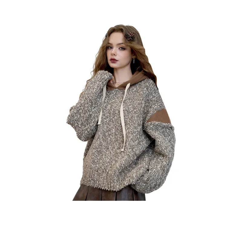 ELF SACK Sweater Women's Vintage Coffee-0