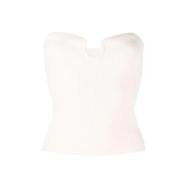 NANUSHKA Strapless Tops Women's White-0