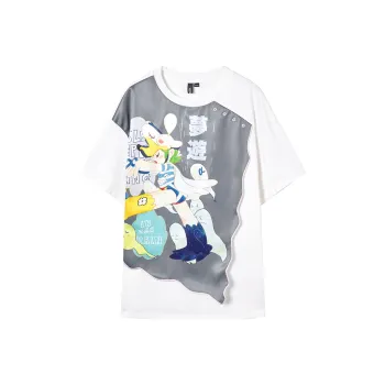 SEENFAAN Moz-Cap Joint T-Shirts Unisex White