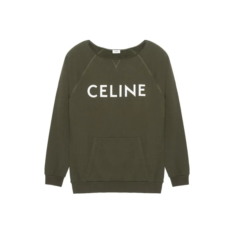 CELINE Sweatshirt Women's Dark Khaki-0