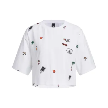 adidas Women's Graphic Print Tee Logo
