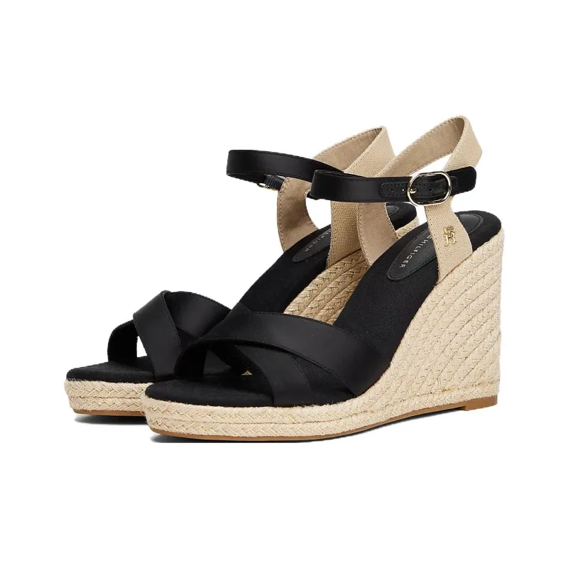 Tommy Hilfiger One Strap Sandals 10.2cm Women's Black-2