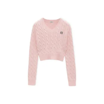 LOEWE FW24 Knitwear Women's Baby Pink
