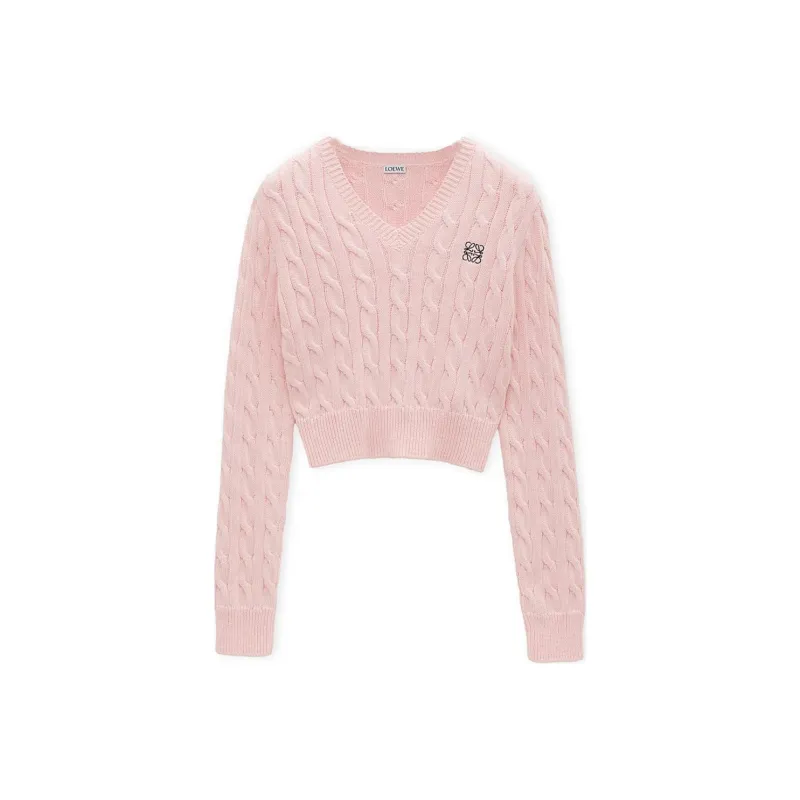 LOEWE FW24 Knitwear Women's Baby Pink-0