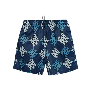 AMIRI Logo Printed Drawstring Swim Shorts