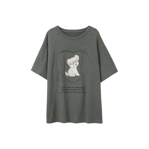 3COLOUR Drop Shoulder Sleeve T Shirt Women's Ore Gray