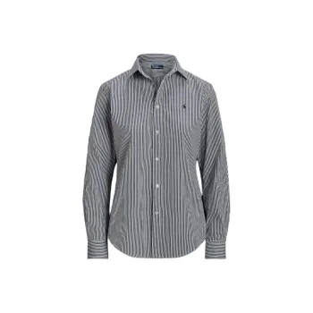 Polo Ralph Lauren Striped Cotton Shirt Women's Black