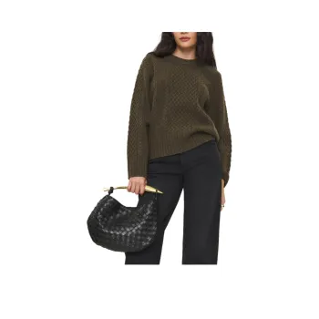 REFORMATION Calloway Regenerative Wool Crew Sweater Women's Kelp Green