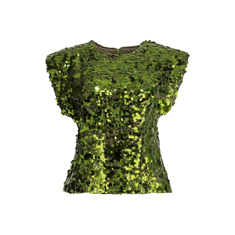 GANNI SS25 T Shirt Women's Green-0