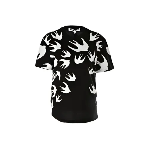 Alexander McQueen Drop Shoulder Sleeve T Shirt Women's Black