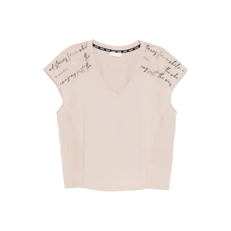 LIU·JO Crystal embellished Printed T shirt-0
