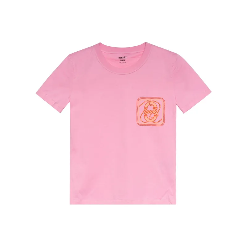 HERMES T Shirts Women's Pink-0