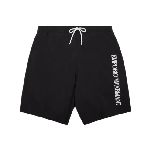 EMPORIO ARMANI Boardshorts Swimwear With Vertical Logo Embroidery