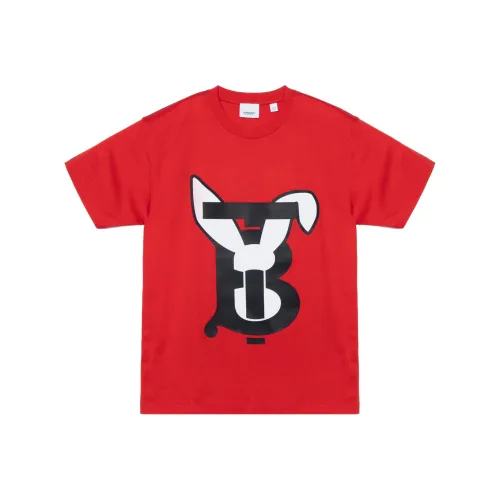 Burberry SS23 The Year Of The Rabbit SS23 Drop Shoulder Sleeve T Shirt Women's Red