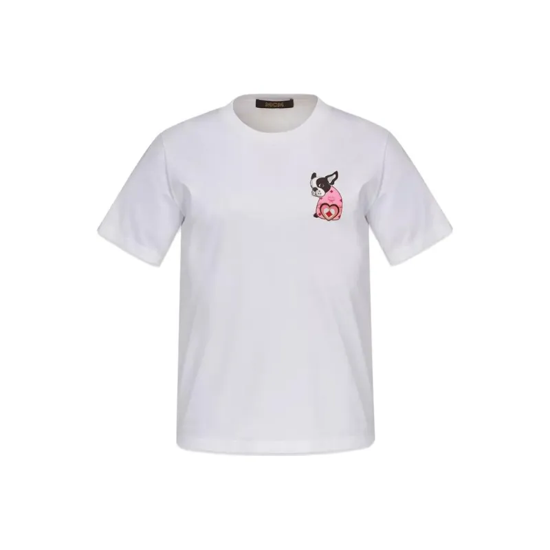 MCM SS23 Drop Shoulder Sleeve T Shirt Women's White-0