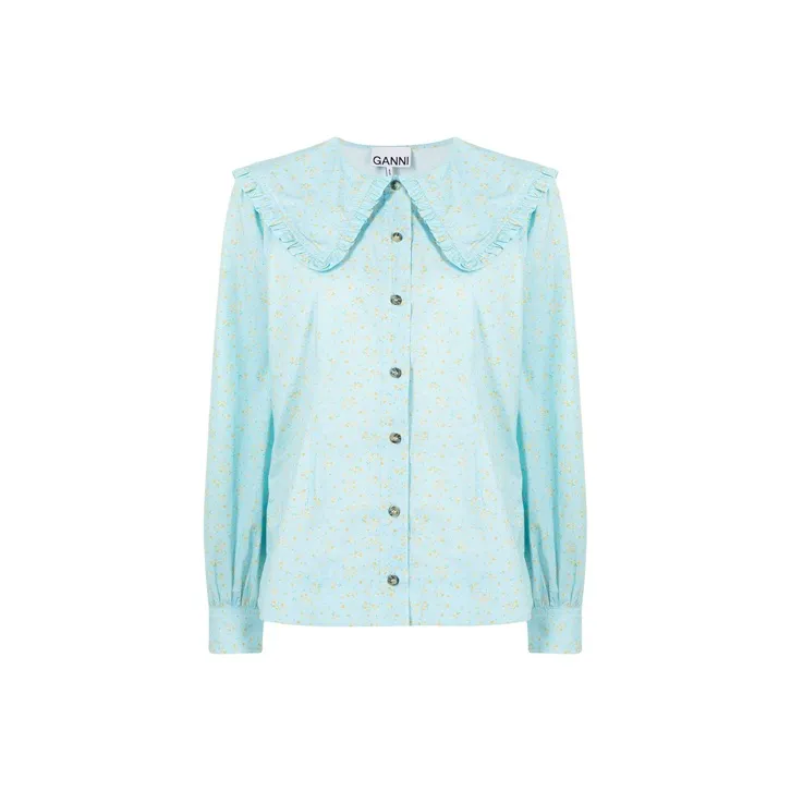 GANNI Shirts Women's Light Blue-0