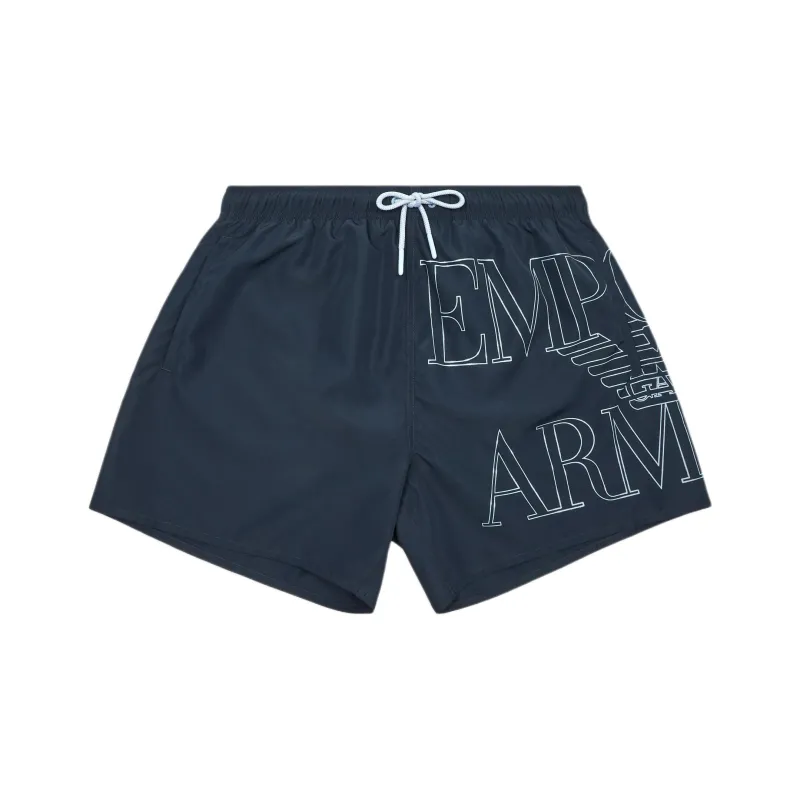 EMPORIO ARMANI Asv Swim Shorts In Bold logo Recycled Fabric-0