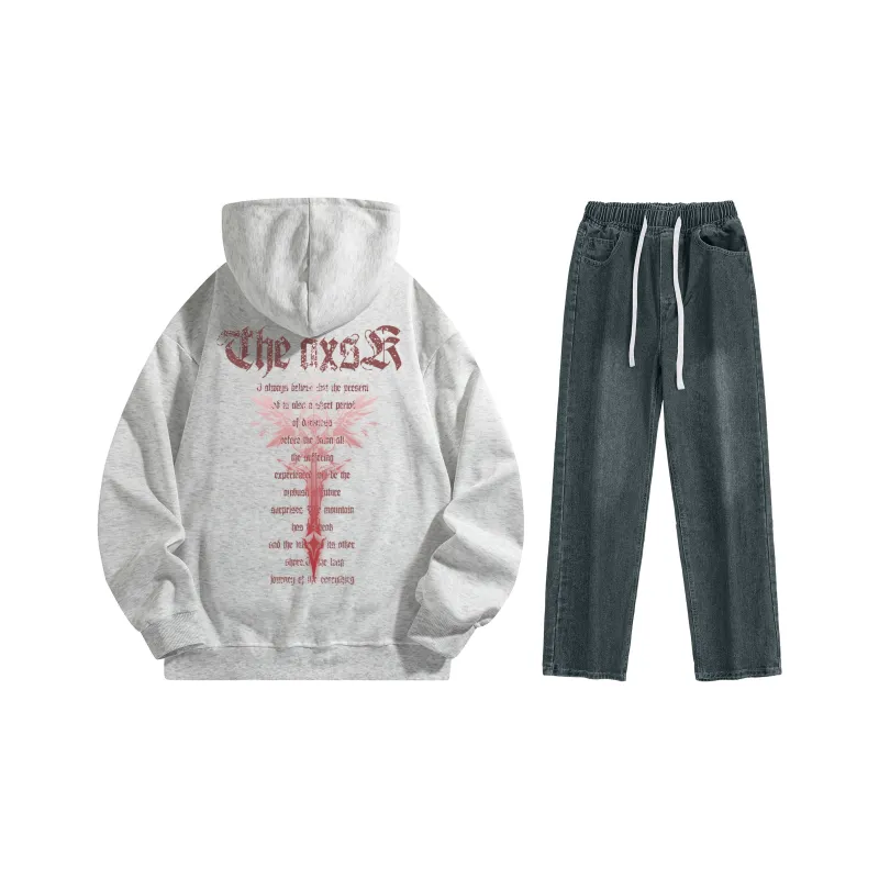 A.X.S.K Sweatshirt Sets Unisex-233