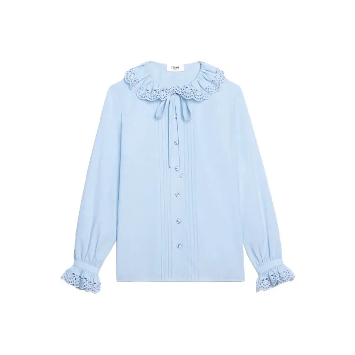 CELINE Shirts Women's Light Blue-0