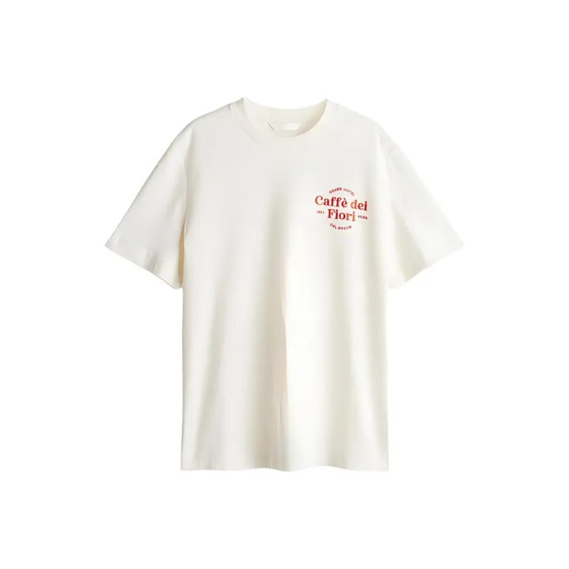 H&M T Shirts Women's Cream/Caffè Dei Fiori-0