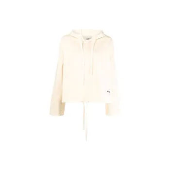 JIL SANDER Logo patch Knitted Hoodie