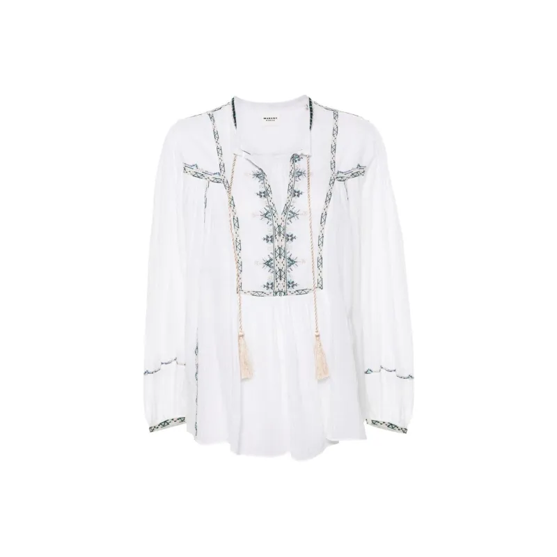ISABEL MARANT ETOILE Silekia Cotton Blouse-0