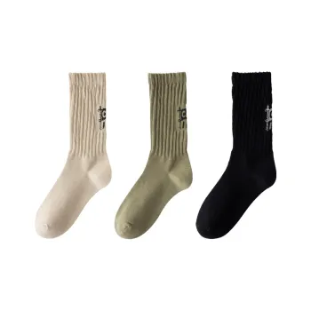 H YXIANG Mid Calf Socks Men's 3 Pack