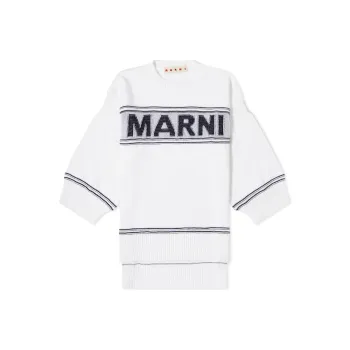 MARNI Logo Intarsia Knitted Crewneck Jumper