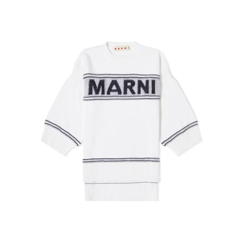 MARNI Logo Intarsia Knitted Crewneck Jumper-0