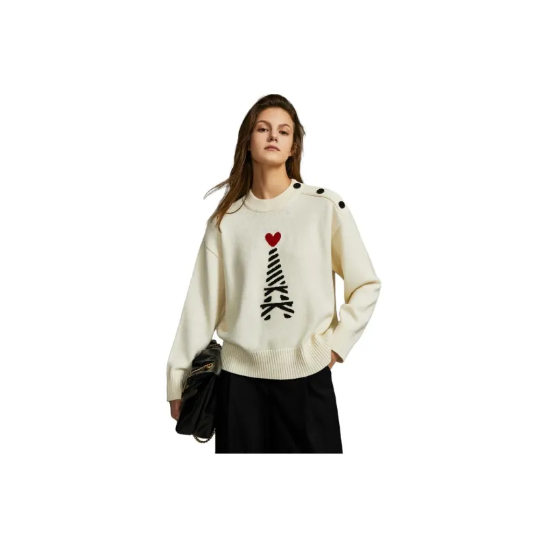 ELLE Sweaters Women's Ecru-0