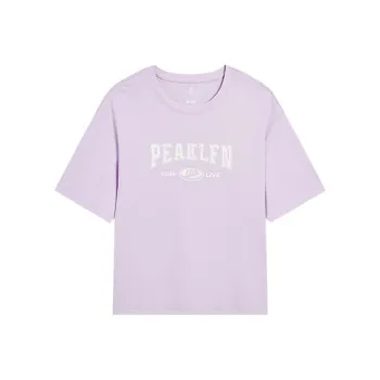 PEAK Drop Shoulder Sleeve T Shirt Women's Light Snow Purple