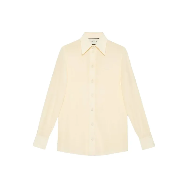 GUCCI Silk Blouse White-4