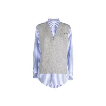 Maison Margiela Distressed Vest Layered Shirt