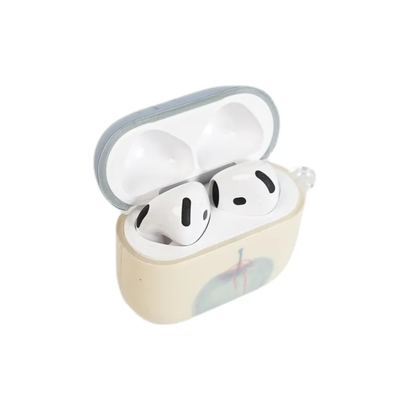 Wei Xin Apple AirPods 4/2/3/4th Generation/AirPods Pro/Pro 2 TPU Graffiti Blue Apple Pendant Headphone Cases-4