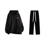 Clothing Sets (Black Sweatshirt+Black Casual Pants)