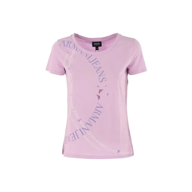 ARMANI JEANS T Shirts Women's Pink Purple-0