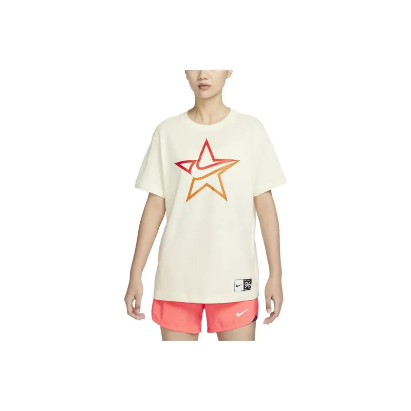 Nike Drop Shoulder Sleeve T Shirt Women's Coconut Milk-0