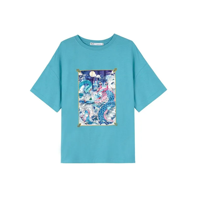 JK&JS T-Shirts Women's Turquoise-0