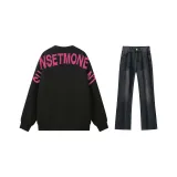 Black Sweatshirt+Black Gray Jeans