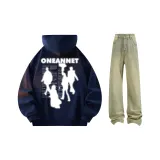 Navy Blue Sweatshirt+Yellow Mud Jeans
